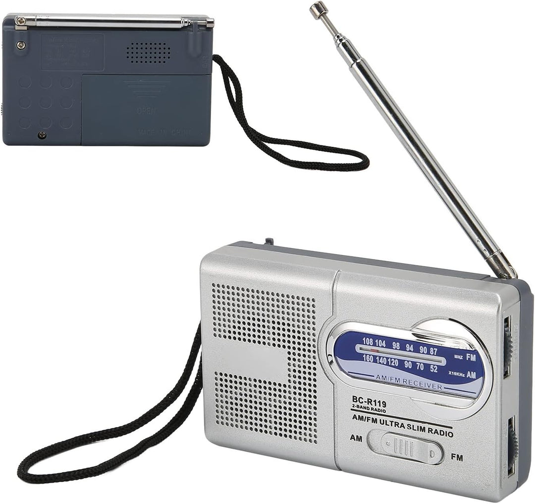 Tragbarer Radio-Transistor, Hervorragender Empfang auf Batteriebetriebenem UKW/MW-Radio mit Kopfhöre