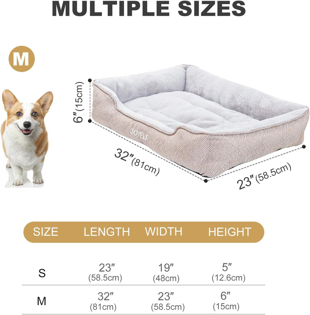 JOYELF Hundebett Waschbares beruhigendes Katzenbett, süsses Flauschiges Haustier Anti Angst Sofa für