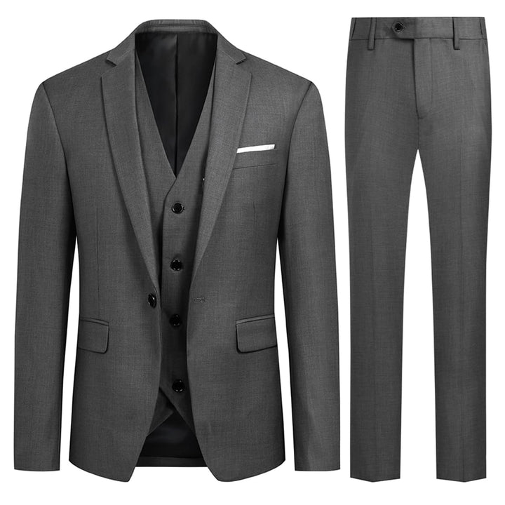 Allthemen Anzug Herren Slim Fit 3 Teilig Anzüge Modern Herrenanzug 3-Teilig Sakko Hose Weste für Bus