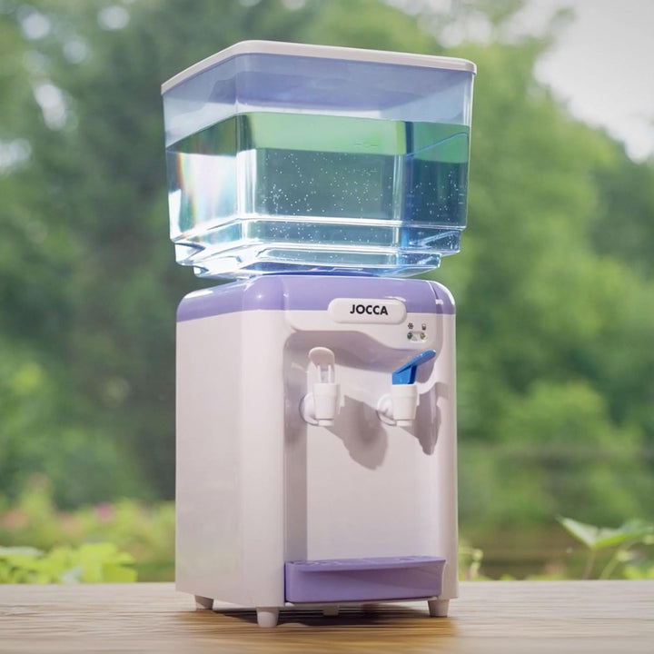 Jocca 1102 Wasserspender mit Tank, Weiss und Lila, 23x23x47,5 cm Blanco Y