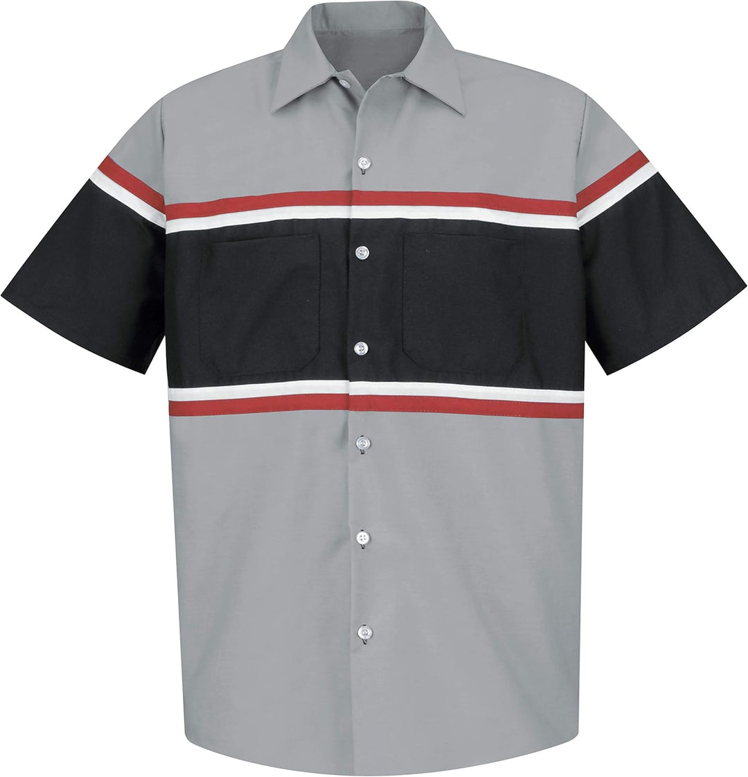Red Kap Herren Men's Industrial Work Shirt, Regular Fit, Short Sleeve Button-Down-Arbeitshemd (1er P