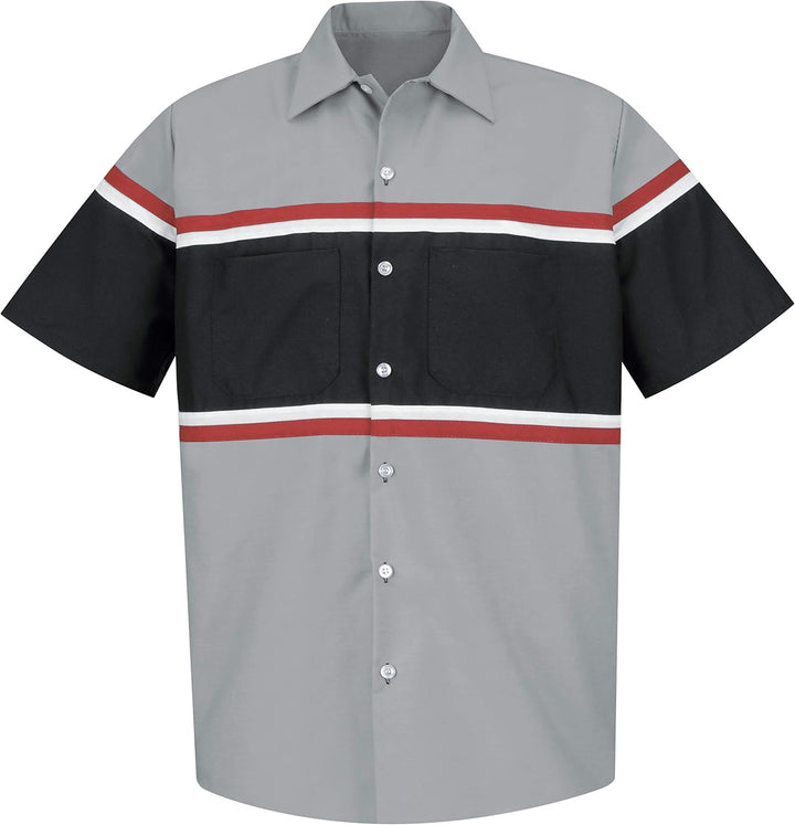 Red Kap Herren Men's Industrial Work Shirt, Regular Fit, Short Sleeve Button-Down-Arbeitshemd (1er P