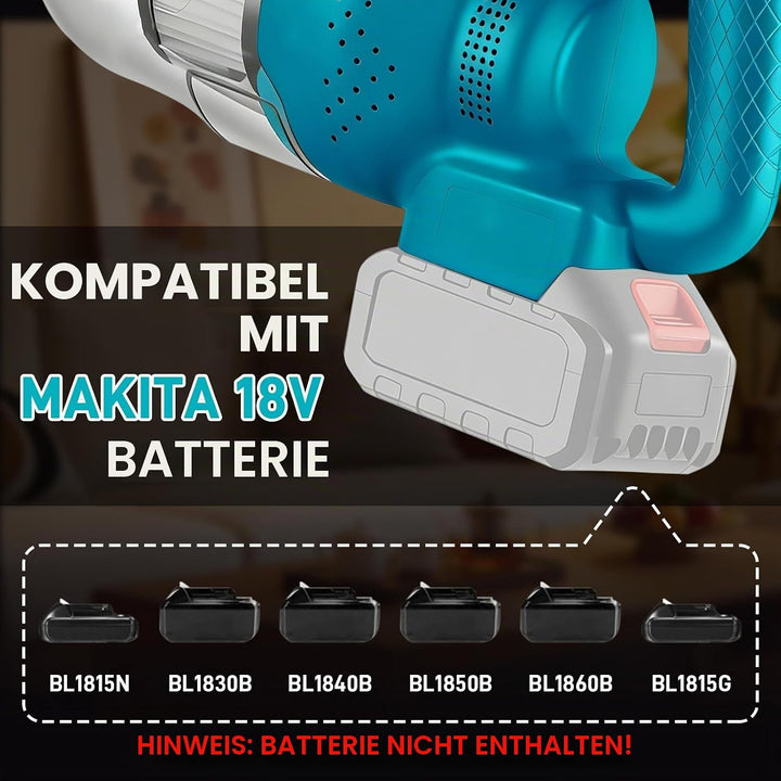 Akku Handstaubsauger für Makita 18V, 16000 Pa Staubsauger mit 0,7L Grosser Staubbehälter, 5-in-1 Tra