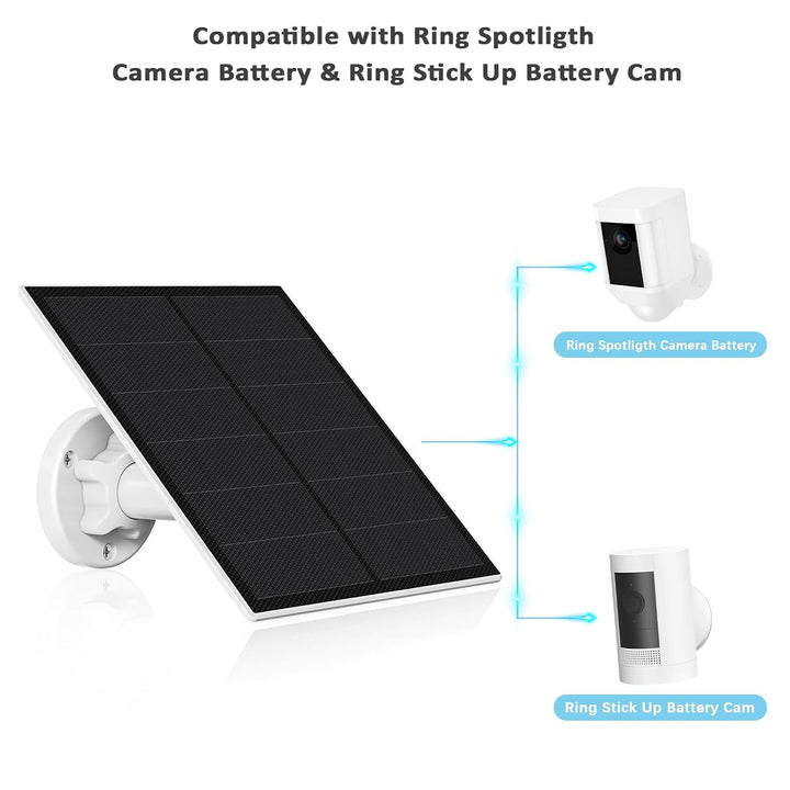 Solarmodul für Ring Kamera,5W Kamera Solarpanel kompatibel mit Ring Spotlight Cam Akku &amp; Stick Up Ca