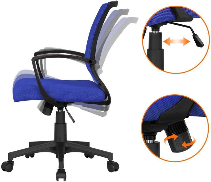 Yaheetech Bürostuhl Schreibtischstuhl Arbeitsstuhl Netzstuhl mit Rückenlehne und Armlehne Wippfunkti