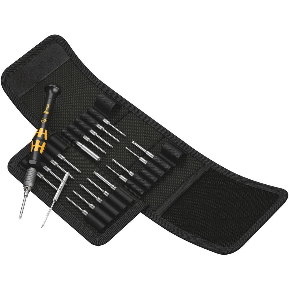 Wera Schraubendreher Set Kraftform Kompakt Micro ESD 1, 21-teilig, Bit-Set, Bit-Schraubendreher, EPA