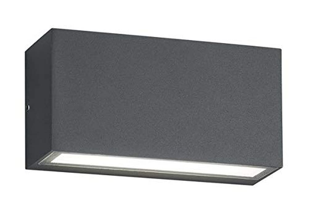 Trio Leuchten Trent 226960242 LED Aussen Wandleuchte, Aluminium, 10 Watt, Anthrazit, Anthrazit