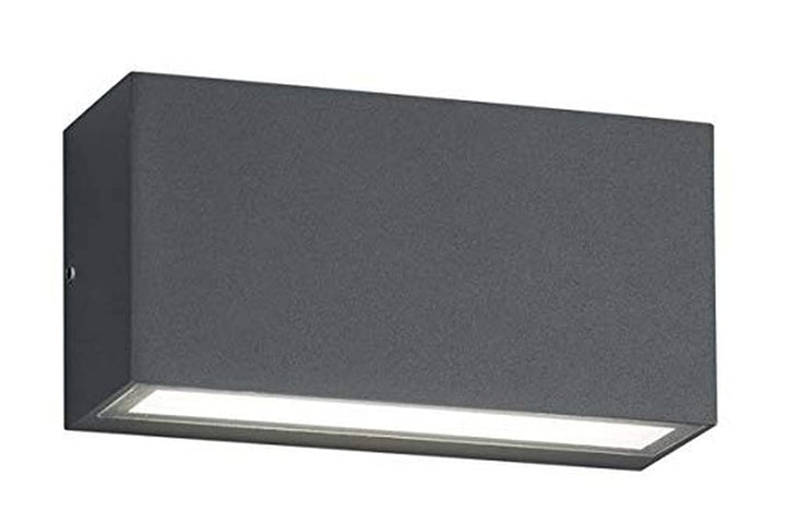 Trio Leuchten Trent 226960242 LED Aussen Wandleuchte, Aluminium, 10 Watt, Anthrazit, Anthrazit