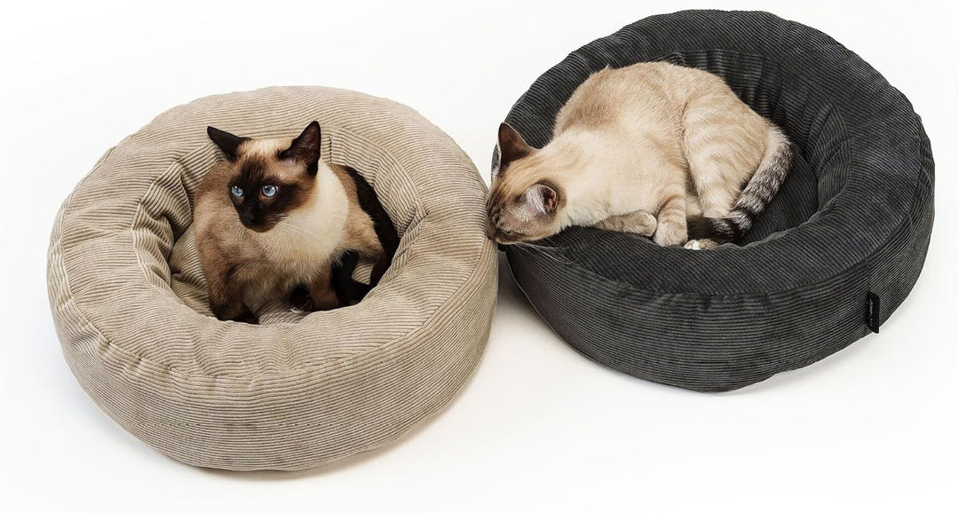 LucyBalu® Nest Katzenbett waschbar für kleine & grosse Katzen | Katzenschlafplatz | Katzenkissen | K