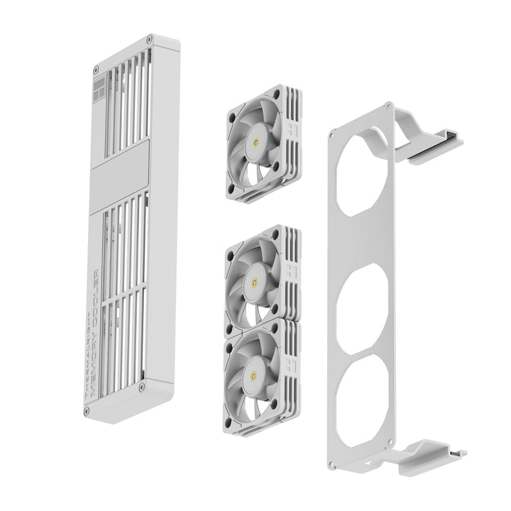 Thermalright MC-3 Digital White RAM Cooler, 3 PWM Lüfter | mit 4500 U/min PWM-Design, RAM-Kühlung le