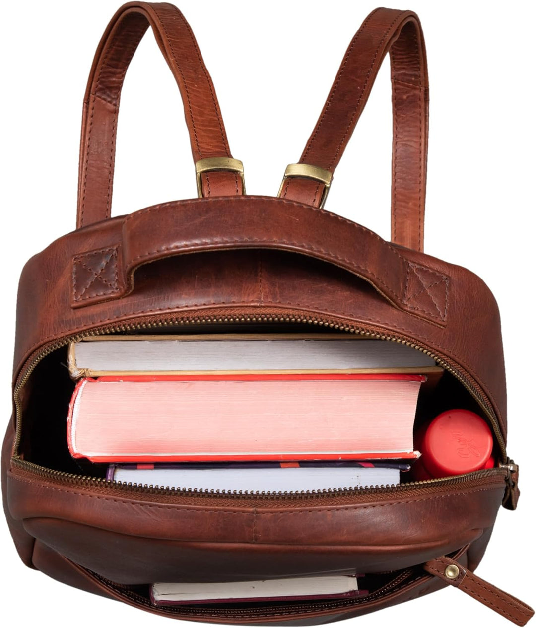 STILORD 'Kayla' Damen Rucksack Leder Elegant klein - Lederrucksack Rucksackhandtasche Vintage Daypac