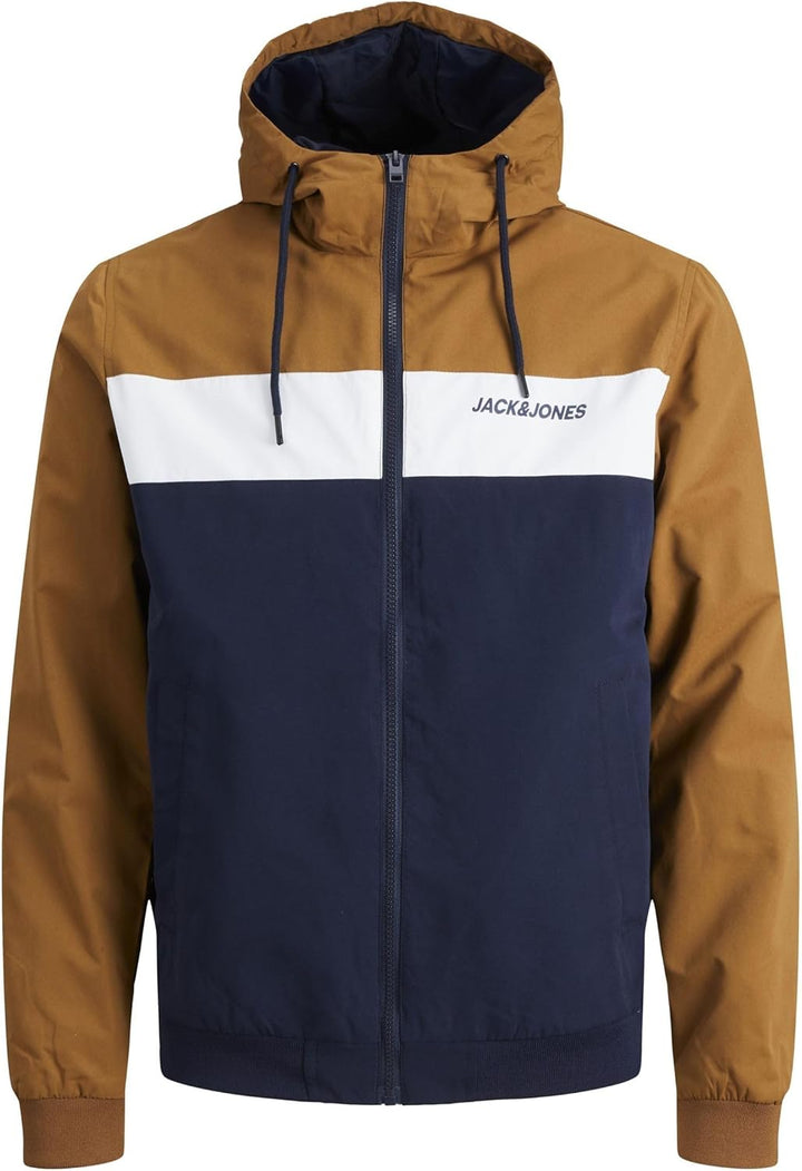 JACK & JONES Herren Jjerush Hood Bomber Noos Softshell-Jacke, Blau