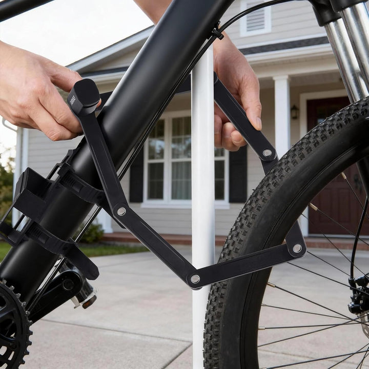 Faltbares Fahrradschloss, 76,2 cm, Klappschlösser mit 2 Schlüsseln, strapazierfähig, Diebstahlschutz