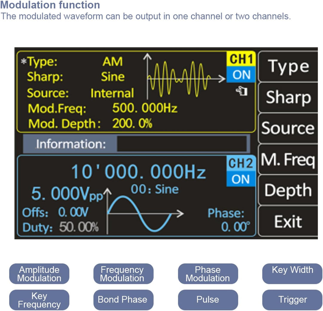 Signalgenerator PSG9080 80 MHz Programmierbarer Zweikanalfunktionsgenerator Generator für Beliebige