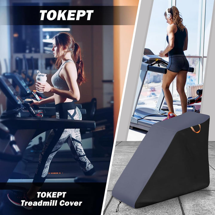 Tokept Laufbandabdeckung, Robustes 600D-Oxford-Gewebe, wasserdicht, vollständige Abdeckung, für drin