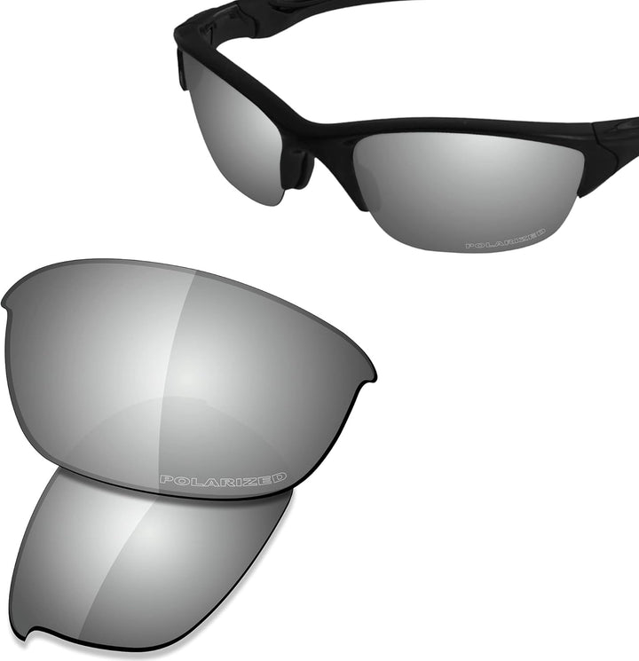 Saucer Premium-Ersatzgläser und Gummi-Kits für Oakley Half Jacket 2.0 OO9144 Sonnenbrillen High Defe