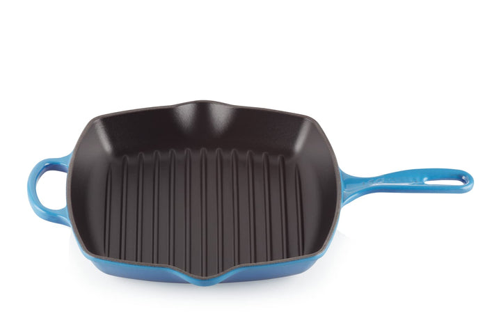 LE CREUSET Signature Gusseisen-Grillpfanne, Quadratisch, 26 cm, Für alle Herdarten inkl. Induktion g