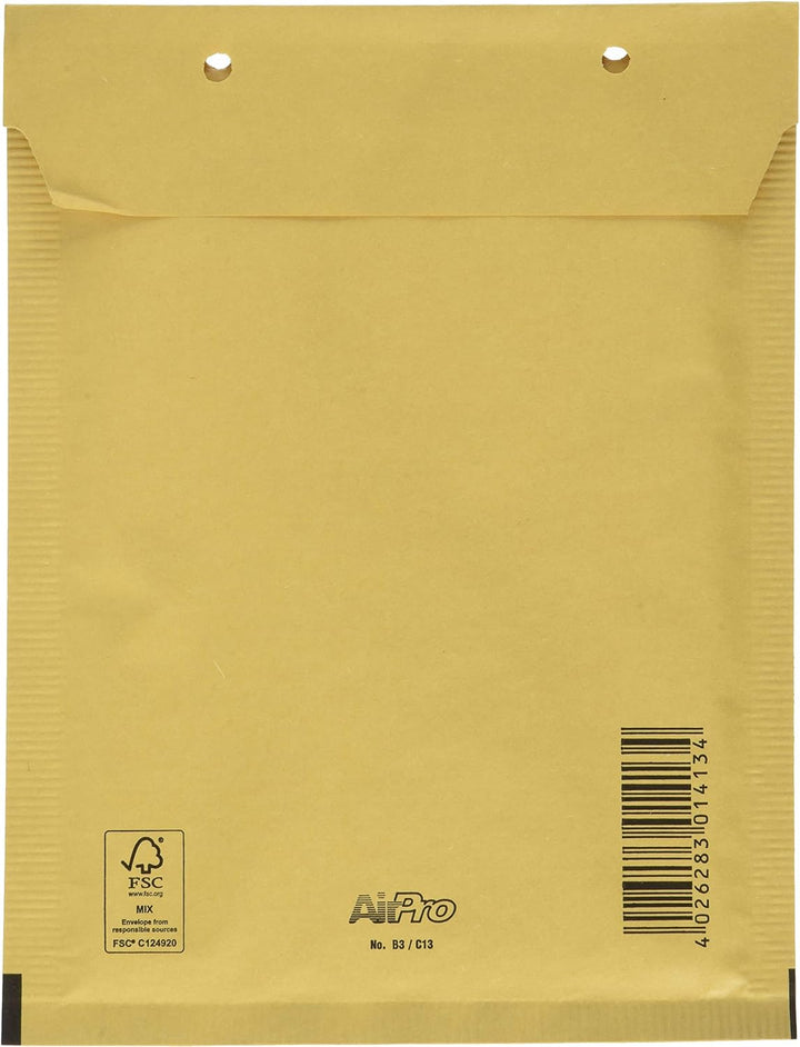 AirPro Luftpolstertasche Grösse B13 (225x170x5mm) haftklebend braun 80g FSC 100 Stück braun B13 (150