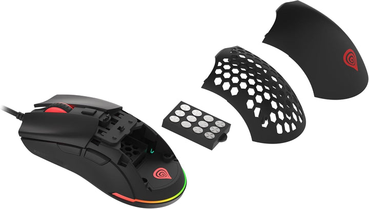 Genesis Gaming Maus KRYPTON 750 RGB kabelgebunden schwarz, Schwarz