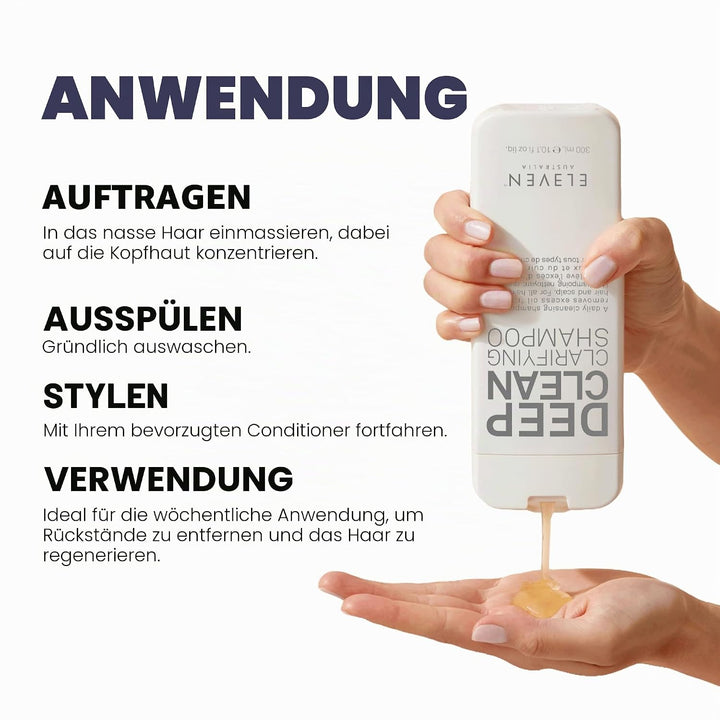 ELEVEN AUSTRALIA Deep Clean Clarifying Shampoo | Für eine gründliche Reinigung, während das Haar und