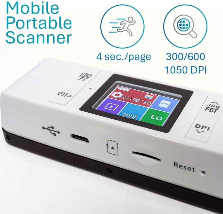 IRIScan Book Scanner – v7: Dokumentenscanner a4, kostenloser Readiris PDF-Editor, Scanner auf Word,