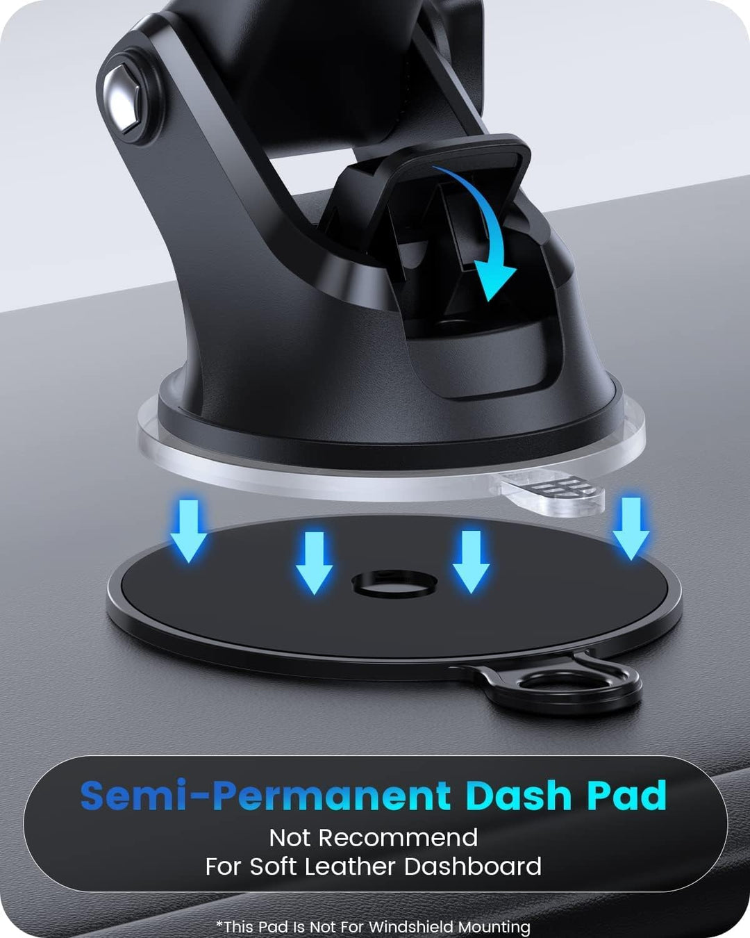OQTIQ Handyhalterung Auto Saugnapf, Handyhalter Scheibe, 360° Drehbar Car Phone Holder Mount für Win
