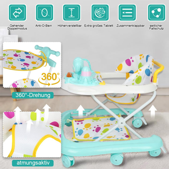 Lauflernhilfe für Babys, Jungen, Mädchen, skalierbar, 2-in-1, multifunktional, ein rücksichtsvoller