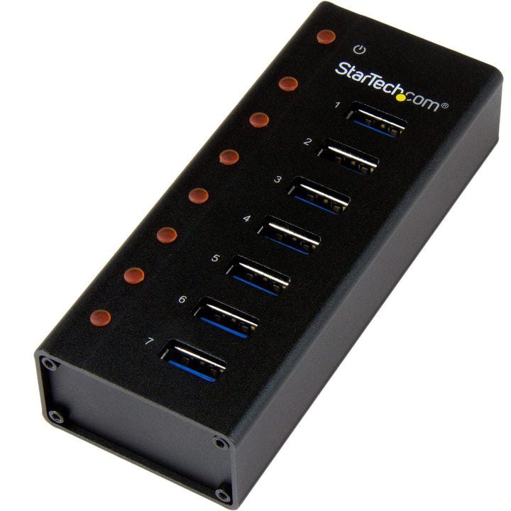 StarTech.com 7 Port USB 3.0 Hub - Metallgehäuse - Desktop oder Wandmontierbar - Kompakter 7-fach Ver