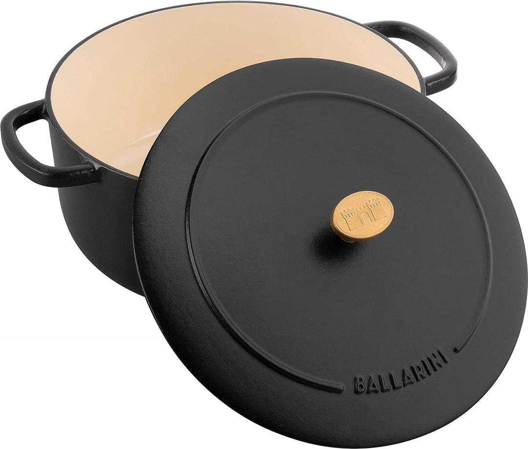 BALLARINI Bellamonte Auflaufform, Bräter, Dutch Oven, Emailliertes Gusseisen, Rund, 24cm, 4,0 L, Sch