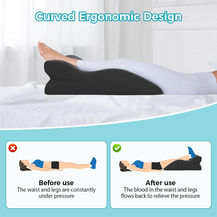 Lesekissen für Bett und Sofa, Multifunktions Keilkissen Rückenkissen, Ergonomisches Memory Schaum Ke