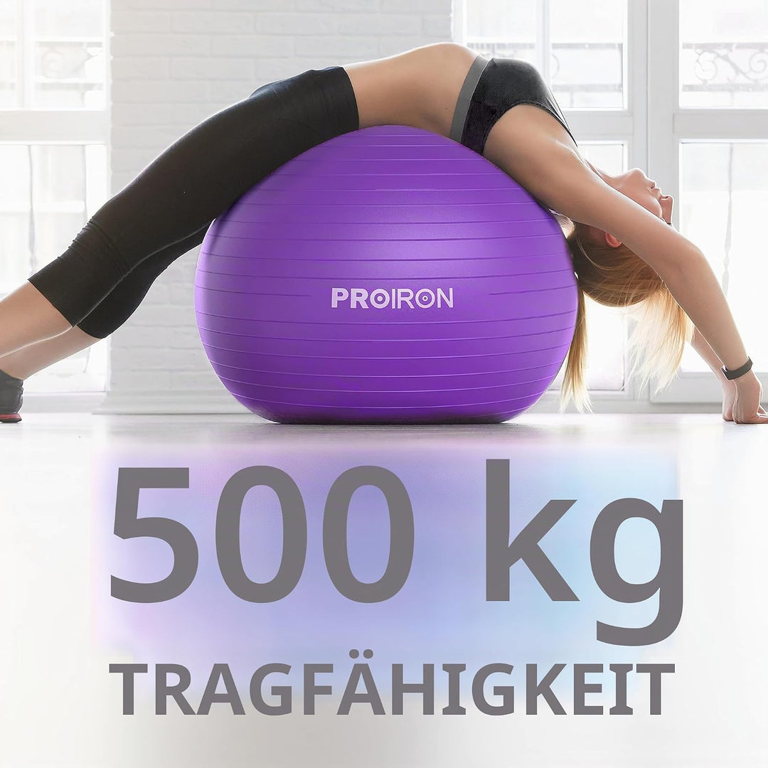 PROIRON Gymnastikball Pezziball Sitzball Trainingsball Fitnessball &amp; Balance für Core-Training mit P
