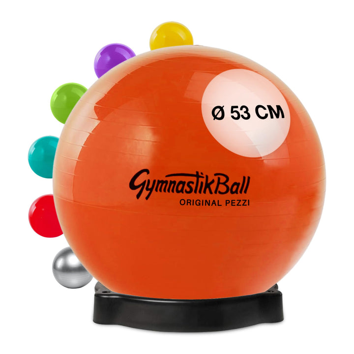 PEZZI Original Pezziball Standard m. Ballschale Sitzball 53cm Orange, 53cm Orange