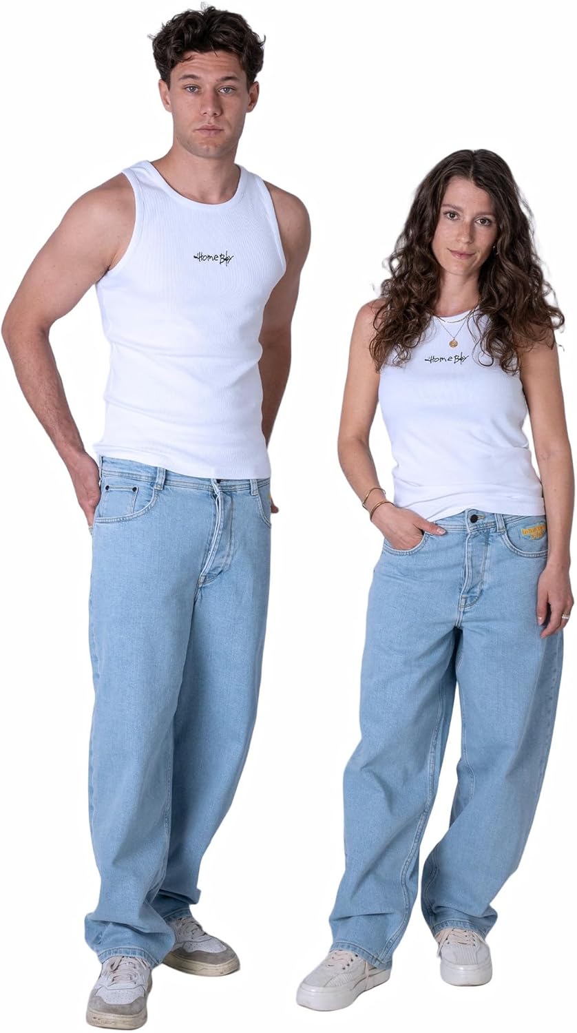 Homeboy Unisex Hose X-tra Monster Denim 25W / 28L Moon, 25W / 28L Moon