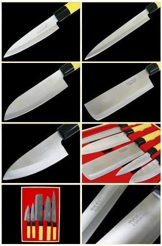 Mr.Takaaki Nakamura Küchenmesser des berühmten japanischen Chefs Komei Nakamura, 5 Stück