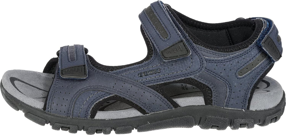 Geox Men's Uomo Sandal Strada D, 6.5 UK 41 EU Navy Dk Grey, 41 EU Navy Dk Grey