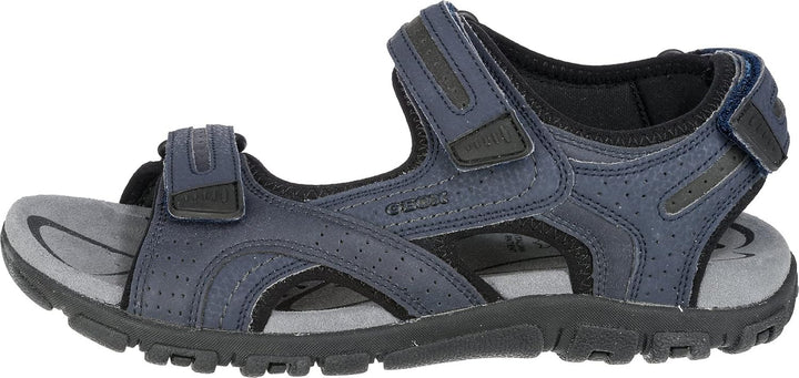 Geox Men's Uomo Sandal Strada D, 6.5 UK 41 EU Navy Dk Grey, 41 EU Navy Dk Grey