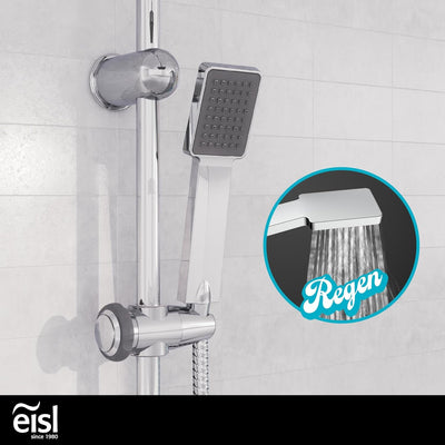 EISL EASY ENERGY Duschset, Duschsäule 2 in 1 mit grosser Regendusche (176 x 176 mm) und Handbrause,