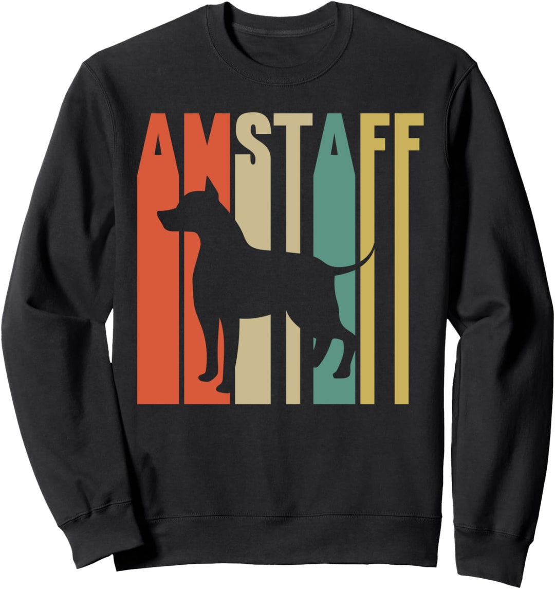 American Staffordshire Terrier Amstaff Retro Hundebesitzer Sweatshirt