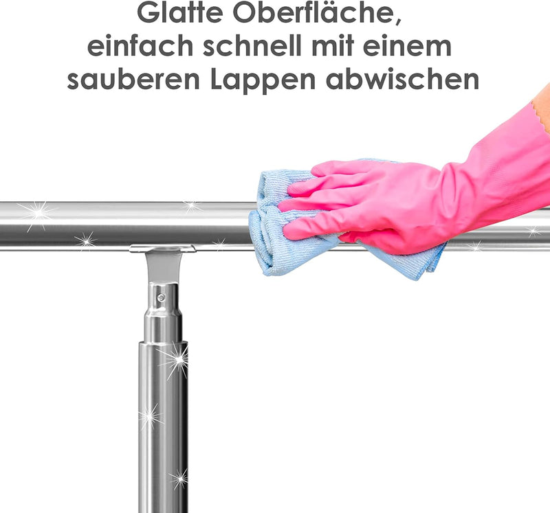 Randaco Geländer Edelstahl Handlauf für Balkon Brüstung Treppen Hauseingang, Treppengeländer Edelsta