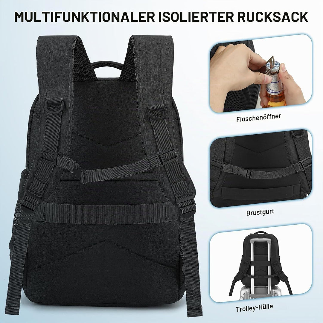 Kühlrucksack mit Doppeldecker Taktischer Kühltasche Rucksack Herren Klein Isoliert Auslaufsicherer R