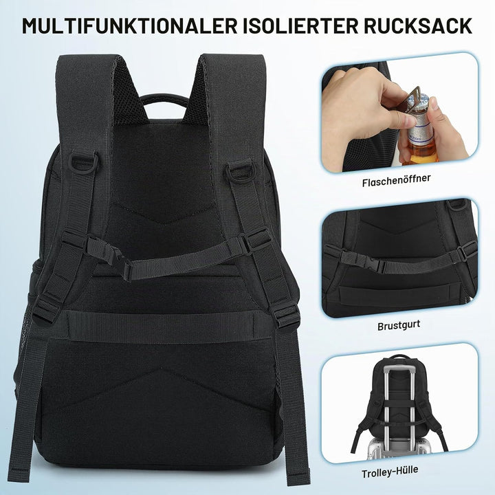 Kühlrucksack mit Doppeldecker Taktischer Kühltasche Rucksack Herren Klein Isoliert Auslaufsicherer R