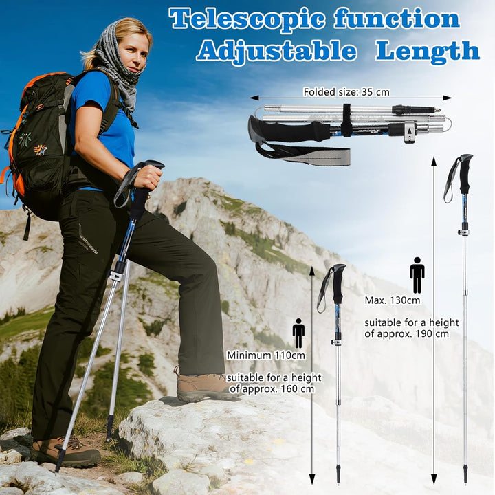 Wanderstöcke|Walking stöcke|Faltbar-Teleskop-leicht-wanderstock |für Damen und Herren | Aluminium |