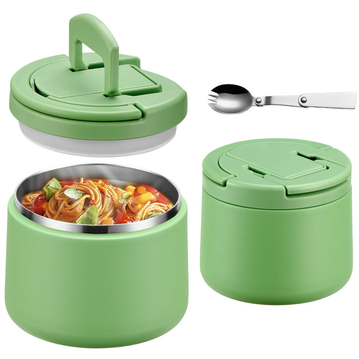 Itslife Thermobehälter für Essen 420ml, Warmhaltebehälter Essen Edelstahl mit Schnallendeckel und Lö