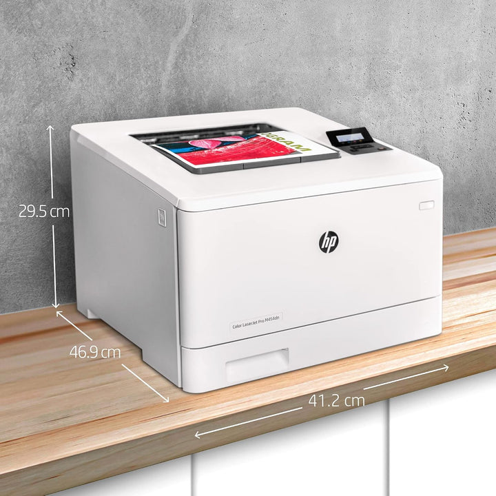 HP Color LaserJet Pro M454dn Farblaserdrucker (Laserdrucker, LAN, Duplex, Airprint) weiss Drucker LA