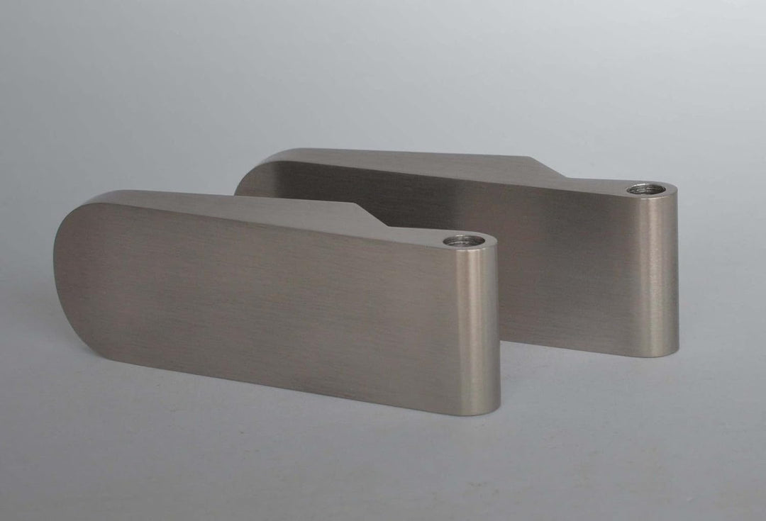 BP1-834R-BB: Glasdrehtür, ESG Glas 834x1972x8mm, DIN rechts, Siebdruck P1, mit Beschlag inkl. Schlos