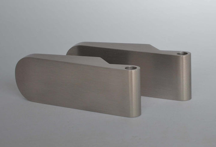 BP1-834R-PZ: Glasdrehtür, ESG Glas 834x1972x8mm, DIN rechts, Siebdruck P1, mit Beschlag inkl. Aufnah