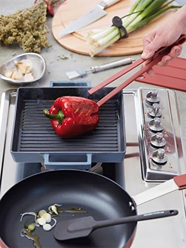 Sambonet 51601M26 Terra.Cotto Cast Iron Grillpfanne, quadratisch, Gusseisen, Violet, 26 x 26 x 4.5 c