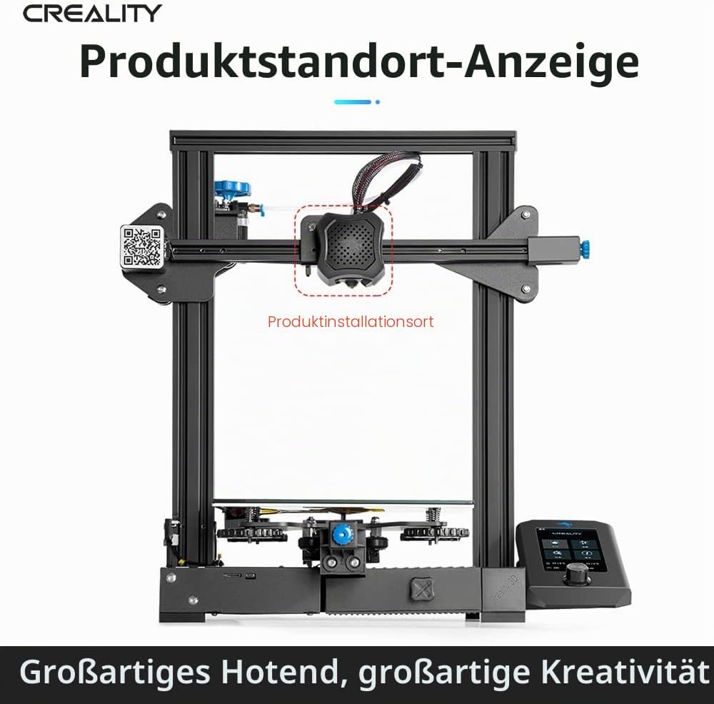 Creality Offiziell Ender 3 V2 Full Hotend Kit, 3D Drucker Extruder Kit mit Capricorn Bowden PTFE Sch