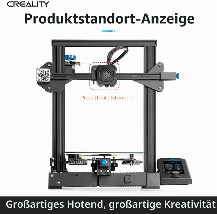 Creality Offiziell Ender 3 V2 Full Hotend Kit, 3D Drucker Extruder Kit mit Capricorn Bowden PTFE Sch