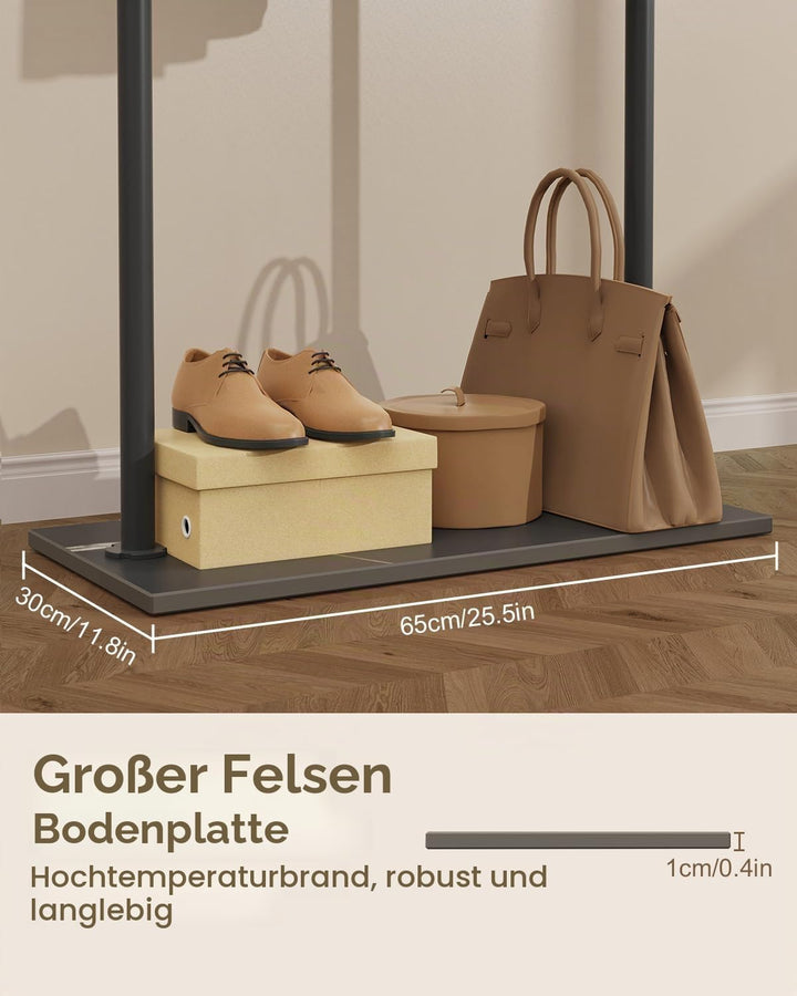 Stabil Metall Garderobenständer, Grosse Freistehend Kleiderständer für Kleidung mit Rock Slab Base u